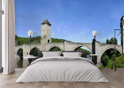 Pont Valentre in Cahors Wall mural