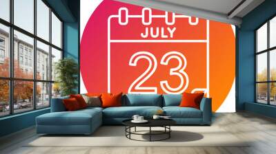 23 July Vector Icon Design Wall mural