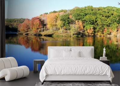 Autumn on the Lake 2 Wall mural