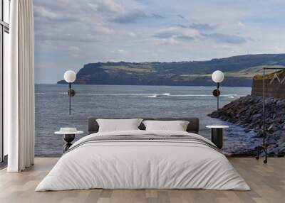 cliffs with sea view in Robin Hood’s Bay - North Yorkshire - Great Britain Wall mural