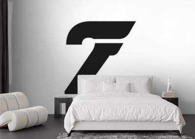 Vector Logo Number Double Wing 2 Wall mural