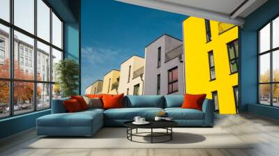 colorful rooftops of townhouses Wall mural