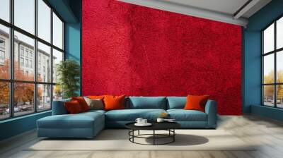 Abstract textured background in red Wall mural