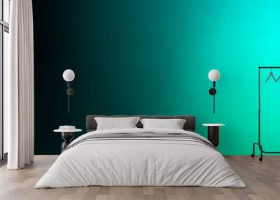 Bright teal blur background, soft color transition from light blue to dark teal or petrol Wall mural