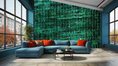 Petrol colored glass texture background with textures of different shades of petrol also called teal Wall mural