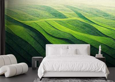 Abstract green landscape wallpaper Wall mural