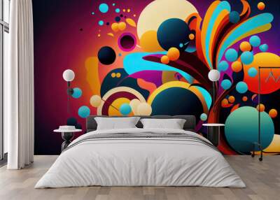 Abstract modern colorful background wallpaper design (Generative AI) Wall mural