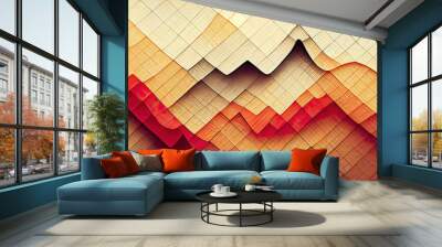 Abstract statistics chart wallpaper background illustration Wall mural