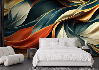 Abstract textil cloth wallpaper background illustration (Generative AI) Wall mural