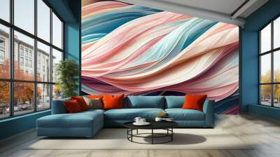 Abstract twirling pastel colors as background wallpaper Wall mural