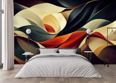 Decorative abstract christmas wallpaper background illustration (Generative AI) Wall mural