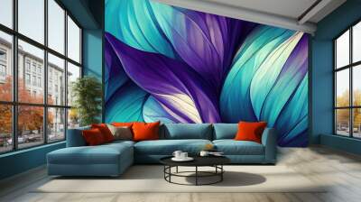 Organic decorative lines as abstract background Wall mural