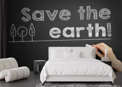 Save the earth! Wall mural