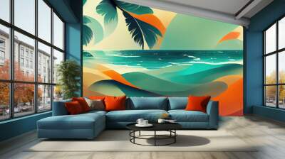 tropical beach wallpaper Wall mural