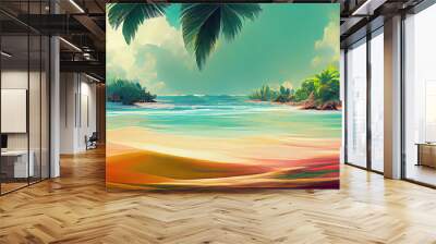 tropical island beach wallpaper Wall mural