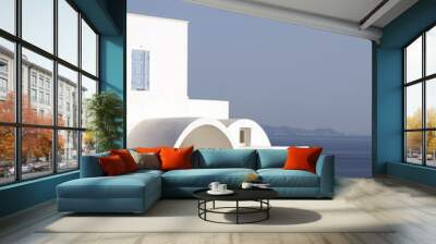 cyclades greek architecture house with aegean view Wall mural