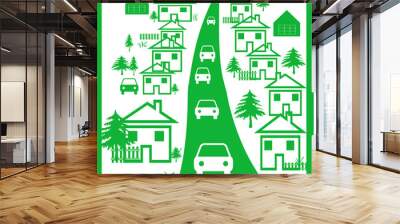 green town Wall mural