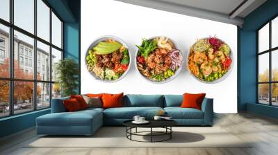 Poke bowls - Traditional Hawaiian dish Wall mural