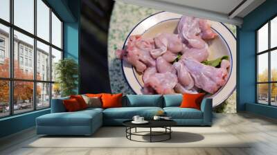 raw bullfrog meat food ingredient Wall mural