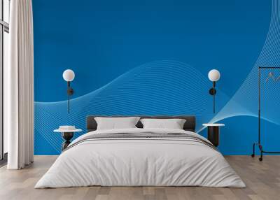 ondas azules 3d Wall mural