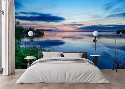 sunrise over the lake Wall mural