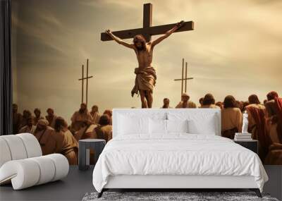 The crucifiction of Christ Wall mural