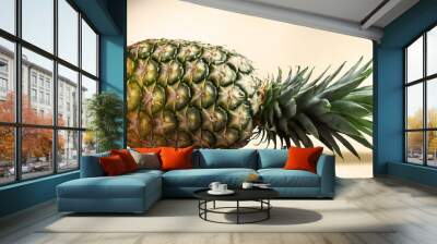 tropical pineapple fruit illustration Wall mural