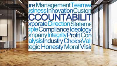 Accountability Word Cloud Wall mural