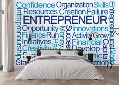 entrepreneur word cloud Wall mural