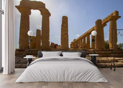 Temple of Juno in the Valley of the Temples, Agrigento, Italy Wall mural