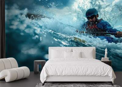 Canoeist challenges himself to be the fastest in his sport Wall mural