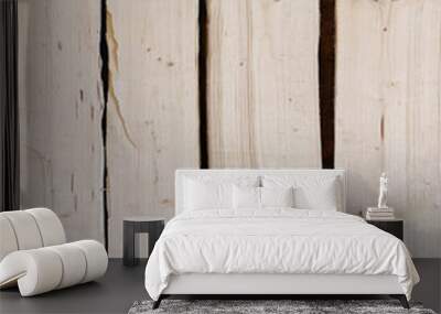 Background of a wood separate in 4 pieces for background use or home decoration Wall mural