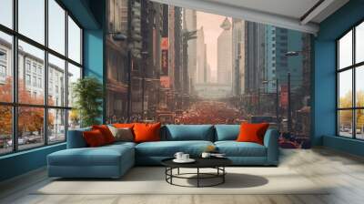 Labor Day Technological Innovations Wall mural