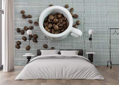 Cup with coffee beans inside
 Wall mural