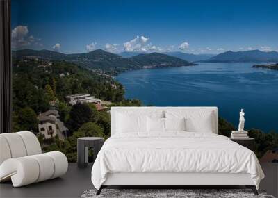 landscapes of lake maggiore during a hot summer day in July Wall mural