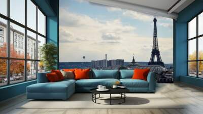 the eiffel tower in paris, symbol of france in the world Wall mural