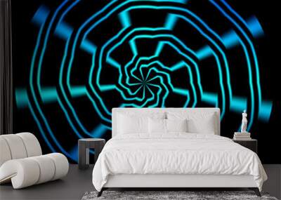 hypnotic spiral background, optical illusion of chaos, with a stylized design, captivates the eye in this image Wall mural