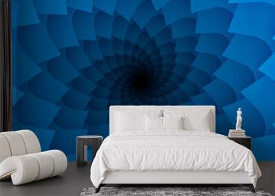 hypnotic spiral background, optical illusion of chaos, with a stylized design, captivates the eye in this image Wall mural