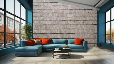 old roof made by wooden shingle Wall mural