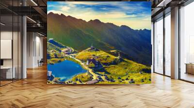 Transfagarasan Balea glacier lake - Lake, is a glacier lake situated at 2.034 m of altitude in the Mountains, in central Romania, Sibiu County Wall mural