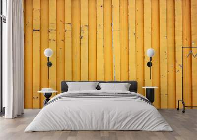 Yellow shipping Container background texture Wall mural