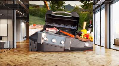 Barbecue with grill Wall mural