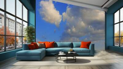 Background of blue sky. Wall mural