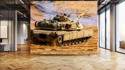 Tank in military training Saber Strike in Latvia. Wall mural