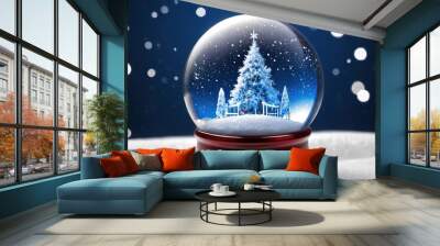 Close Up Transparent Snow Globe At 9-10-2024 Wall mural