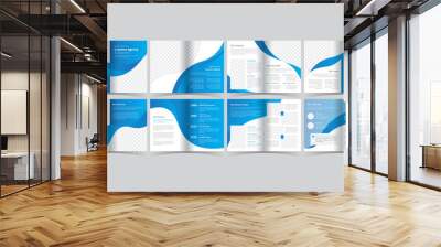 16 pages corporate business brochure design Wall mural