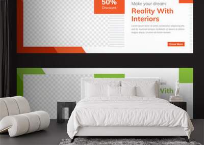 corporate business web banner template Wall mural