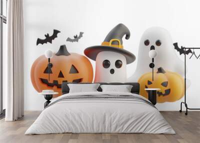 Cute 3D halloween png cut out element Wall mural