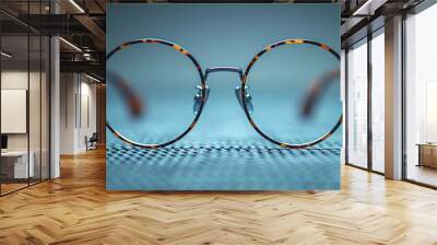 glasses white background Wall mural