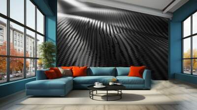 A close up of a carbon fiber monochromatic high contrast Wall mural